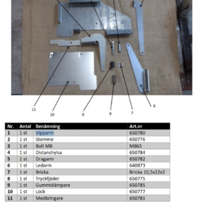 Bala Agri 320 /321 Bolt M8 Kløyvestarter